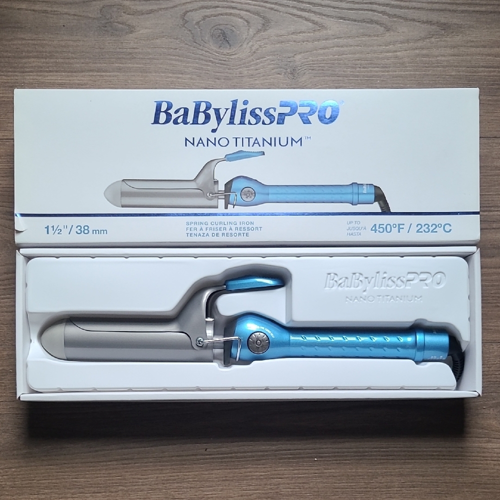 BaBylissPRO Nano Titanium Curling Iron - Blue